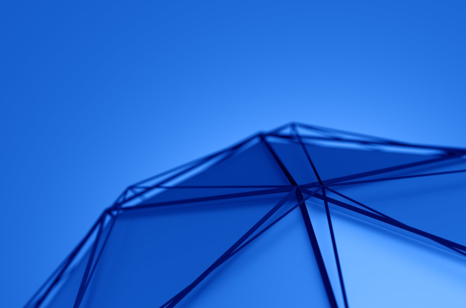 Abstract low-poly blue shape
